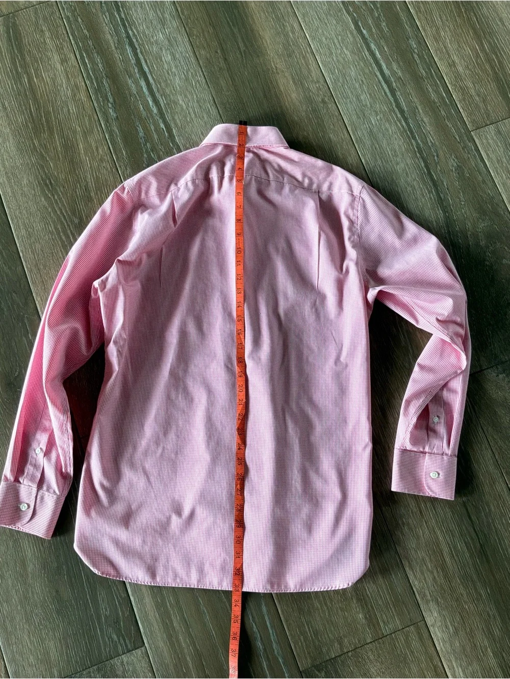 Thompson Shirting for J Crew pink gingham wrinkle free men’s shirt size medium